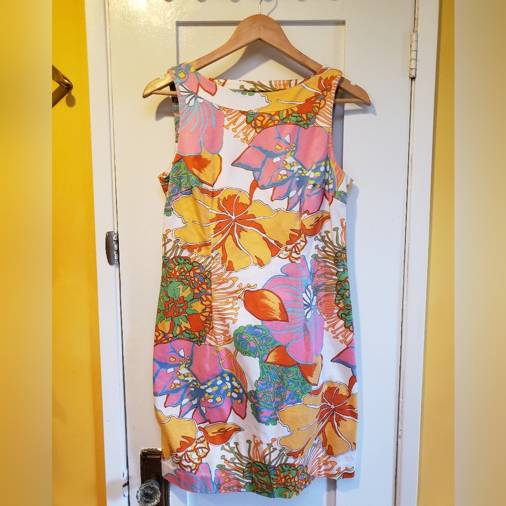 60's Print Stretch Mini Dress